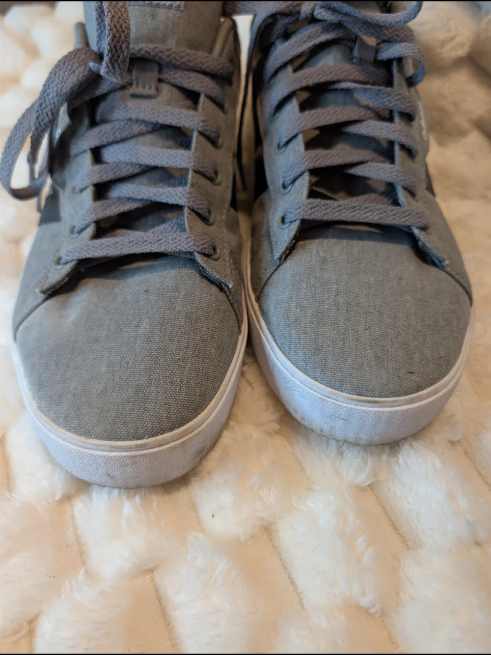 Adidas Daily 3.0 Grey Black Canvas Skate Sneakers Men's Size 10.5